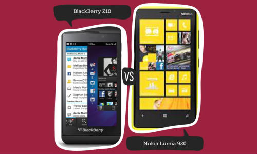 Blackberry Z10 vs Lumia 920